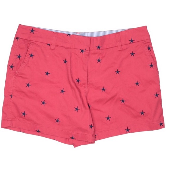 4/$25 Cambridge Dry Goods Pink & Navy stars shorts